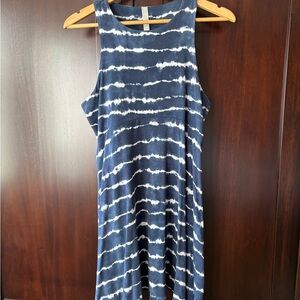 Athleta Santorini Navy Tie-Dye Sleeveless Dress